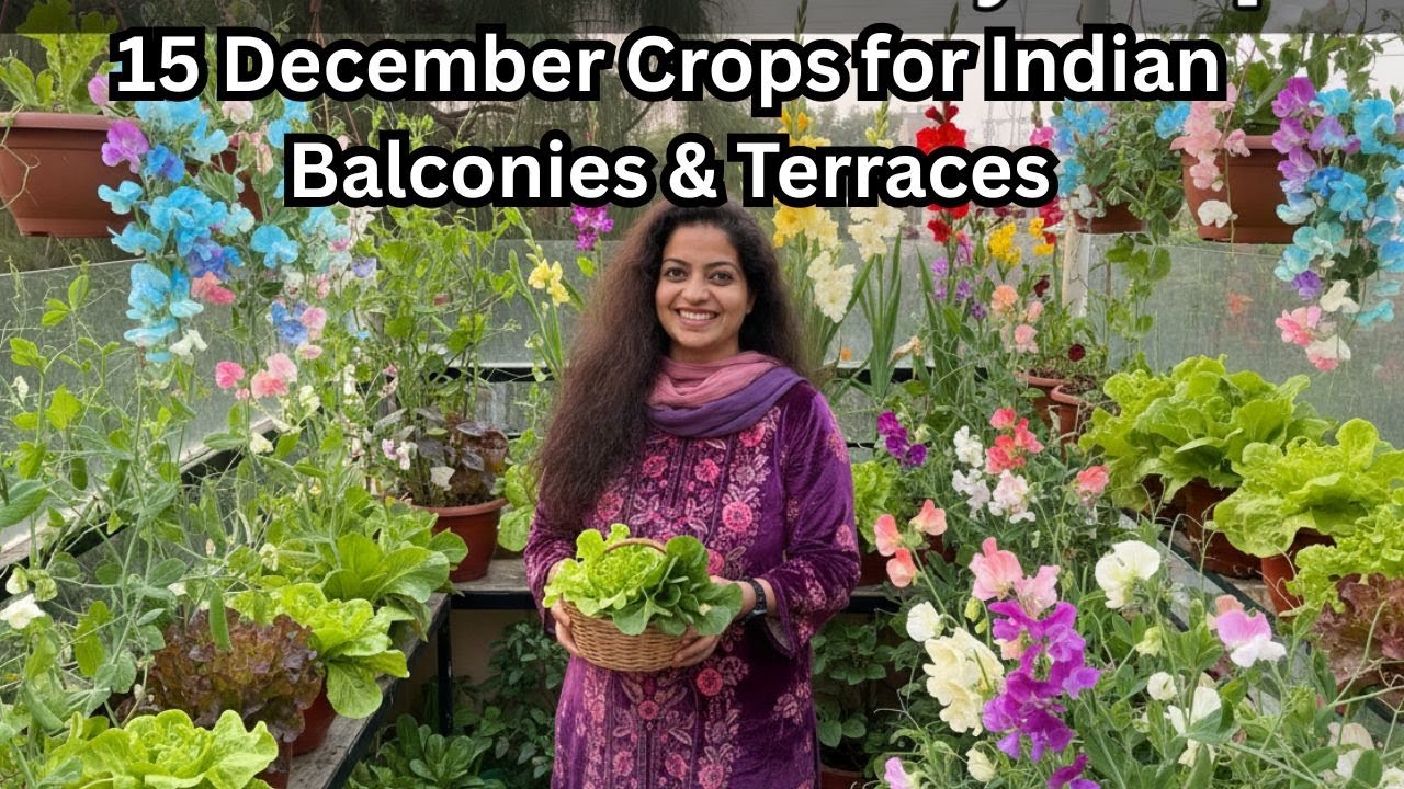 15 Easy December Crops |  जो आपके Balcony Terrace को दिसंबर में भर देंगे