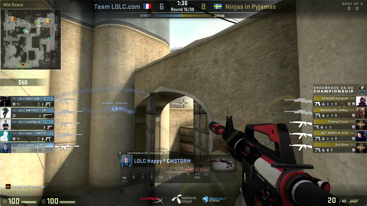 DreamHack Winter 2014: NIP vs LDLC G1 | Ninjas in Pyjamas vs Team-LDLC G1 (29.11.2014)