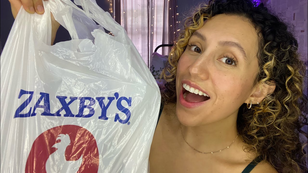 Asmr eating Zaxbys