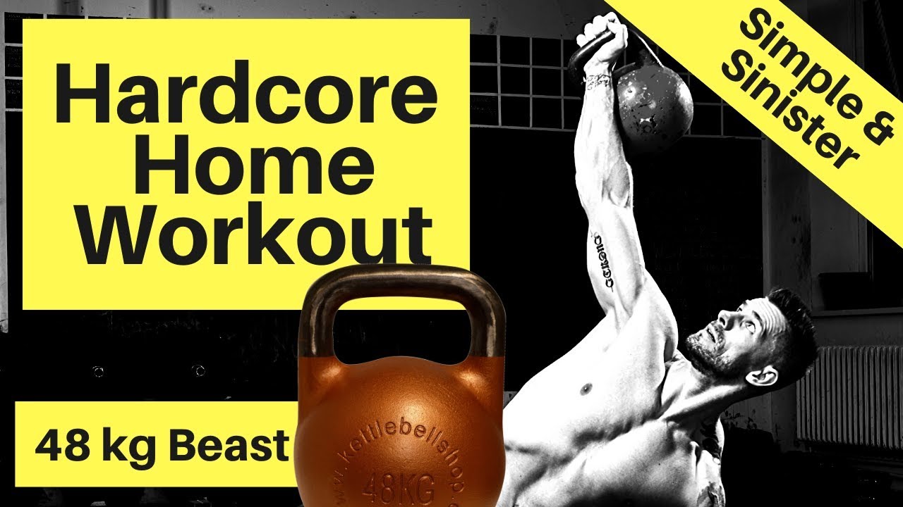 Hardcore Home Workout (Heavy Kettlebell) | Simple & Sinister Challenge
