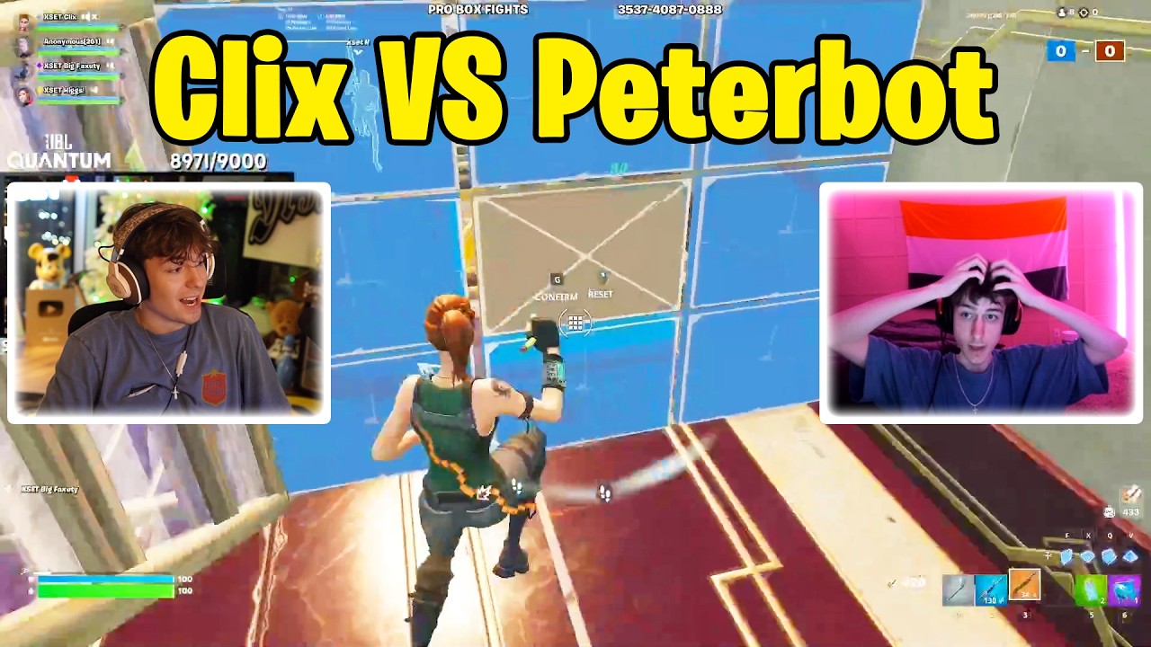 Clix против Peterbot 4 на 4: токсичные бокс-бои!