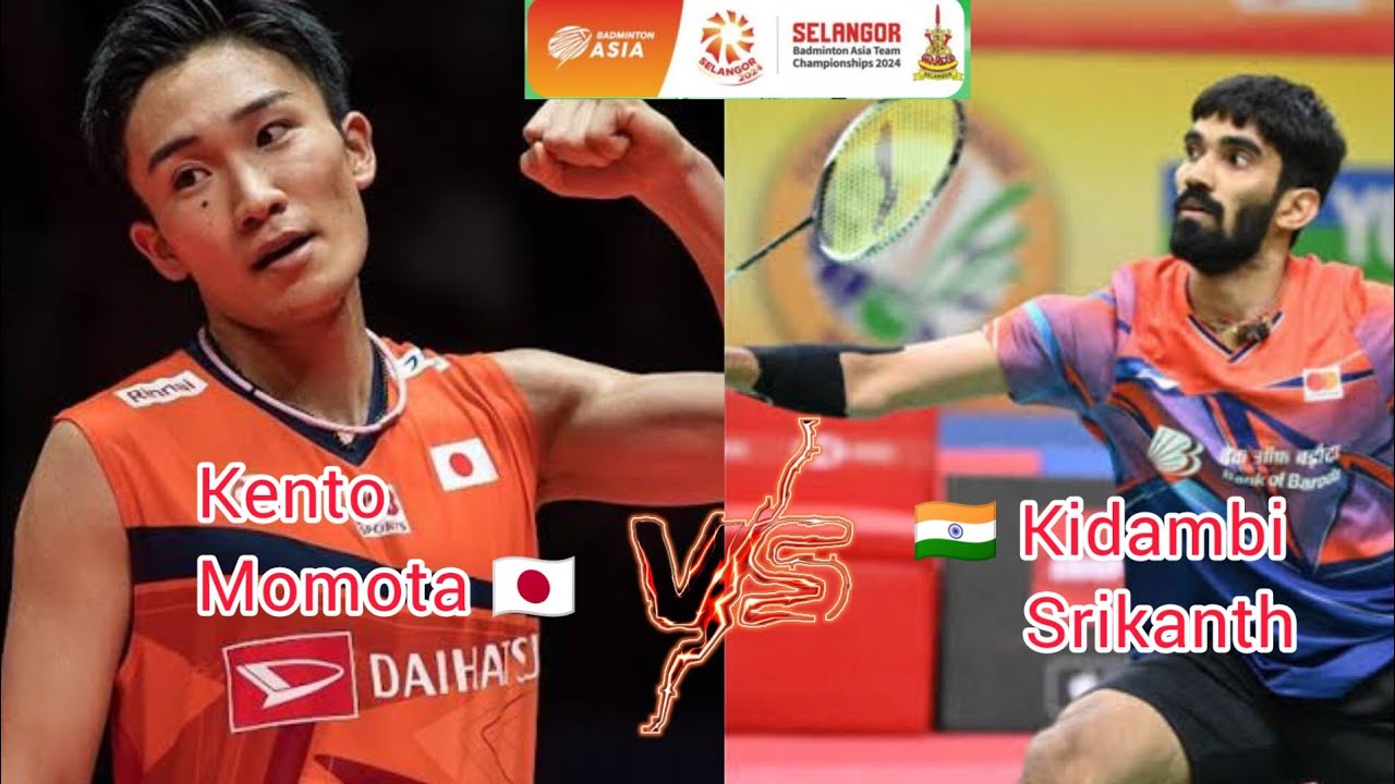 Kento Momota v/s Kidambi Srikanth| Quarter Final | Badminton Asia Team Championship 2024