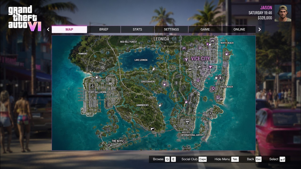 Подтвержден размер карты GTA 6, новые детали локаций, утечки геймплея из трейлера 3 (Grand Theft ...
