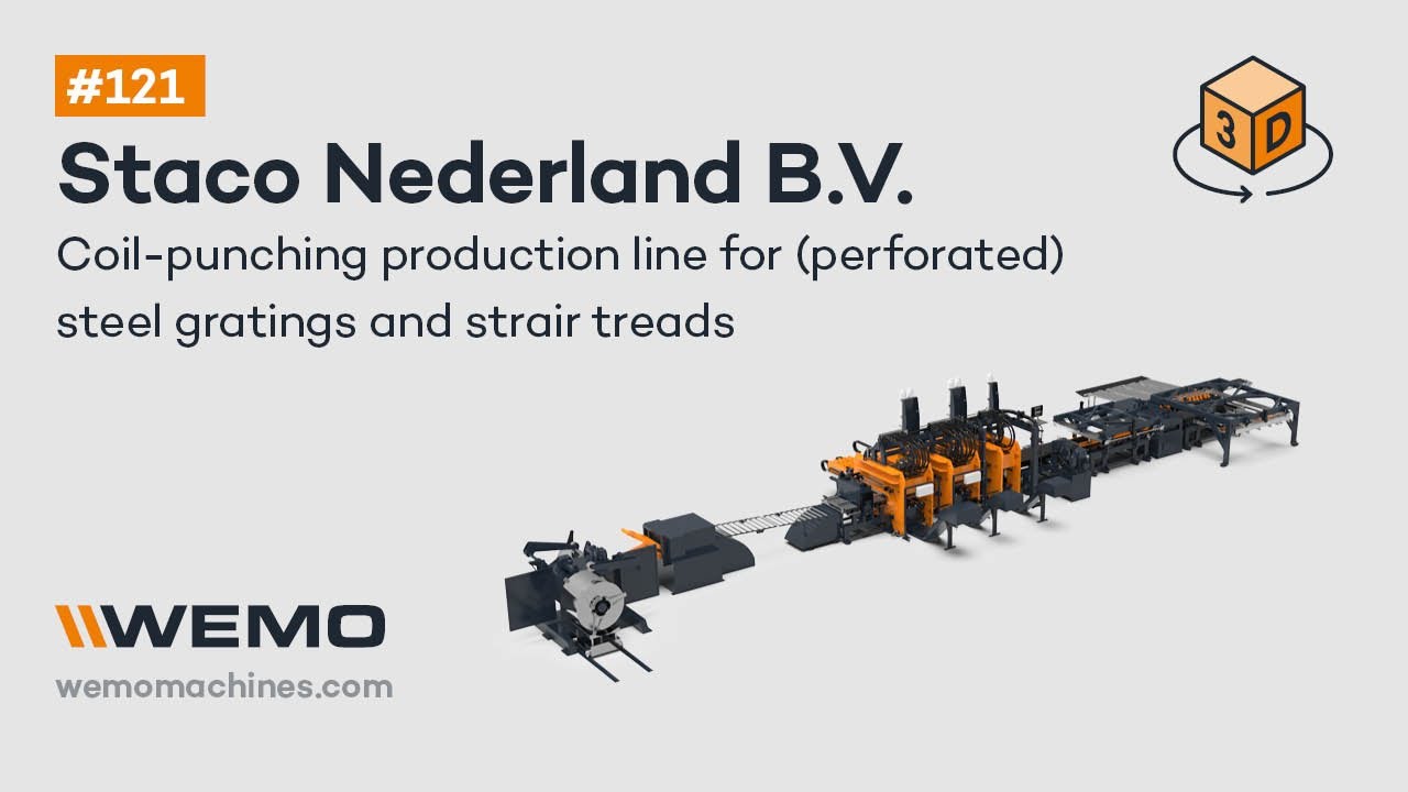 #121 Coil-punching production line for steel gratings and stair treads STACO | WEMOMACHINES