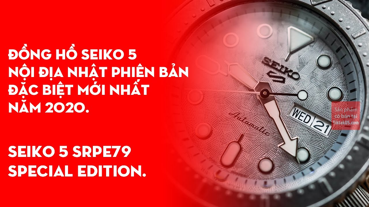 Tr&ecirc;n tay đồng hồ Seiko 5 Sport Automatic 2020 SRPE79 Special Edition Made in Japan