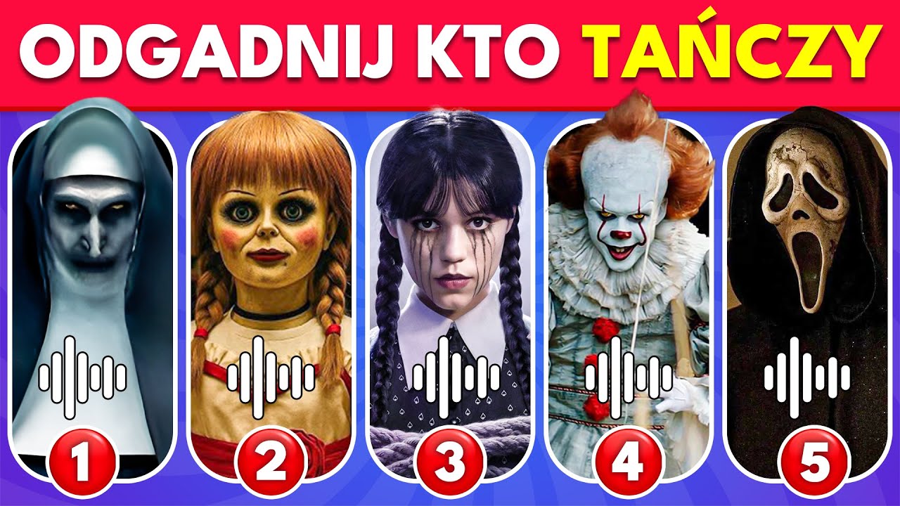 Odgadnij postać z filmu grozy po tańcu 😈💀 | Valak, Annabelle, Wednesday, Ghost Face, M3GAN