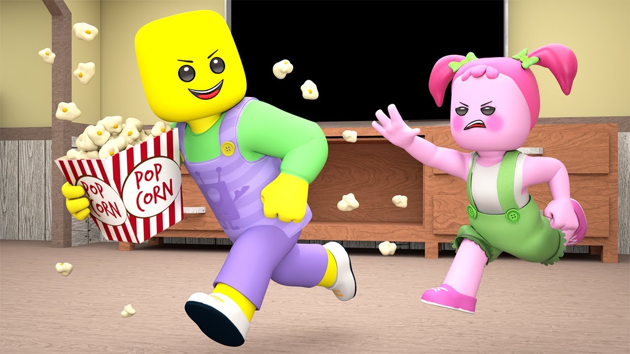 ROBLOX Brookhaven 🏡RP: Sibling Food Battle ♪ Roblox Animation