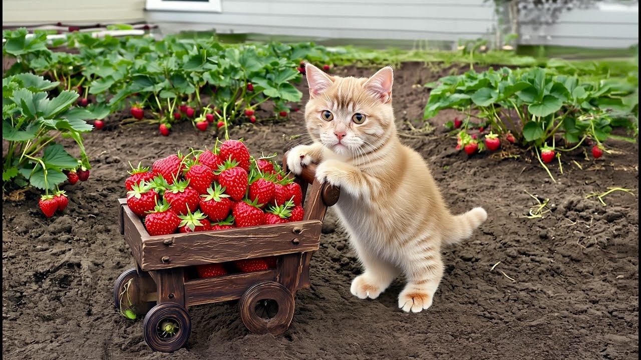 Chibi-Nyan the Corporate Slave Cat Builds a Strawberry Kingdom at Home 🐈🍓