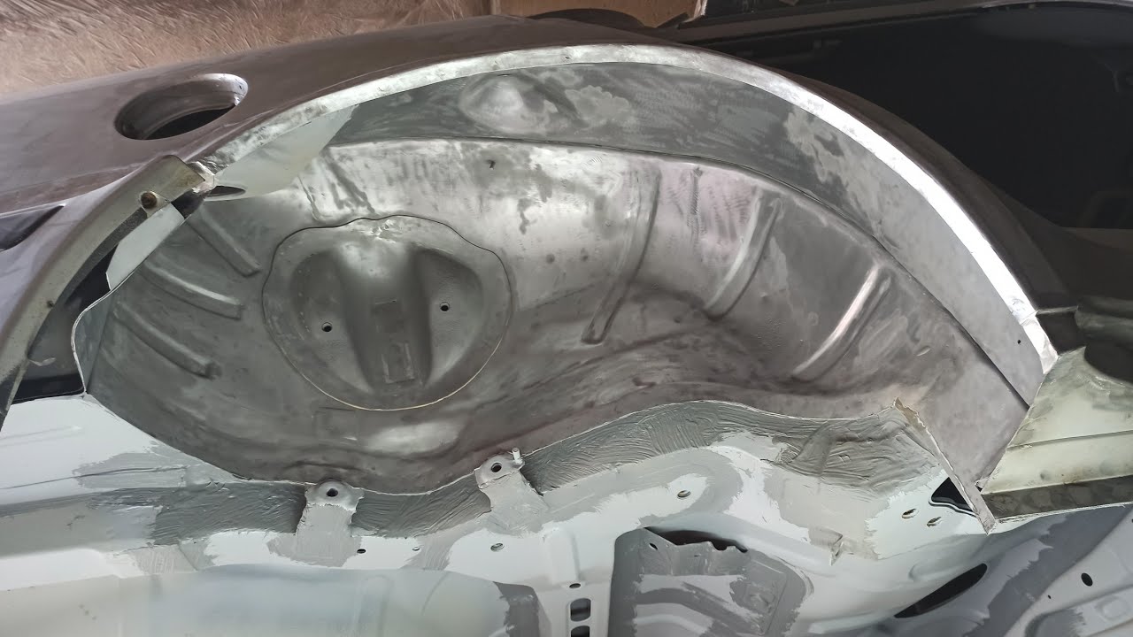 SAAB 9-5 AERO. Изготовление задних арок. Ремонт наружной и внутренней стороны. Восстановление авто.
