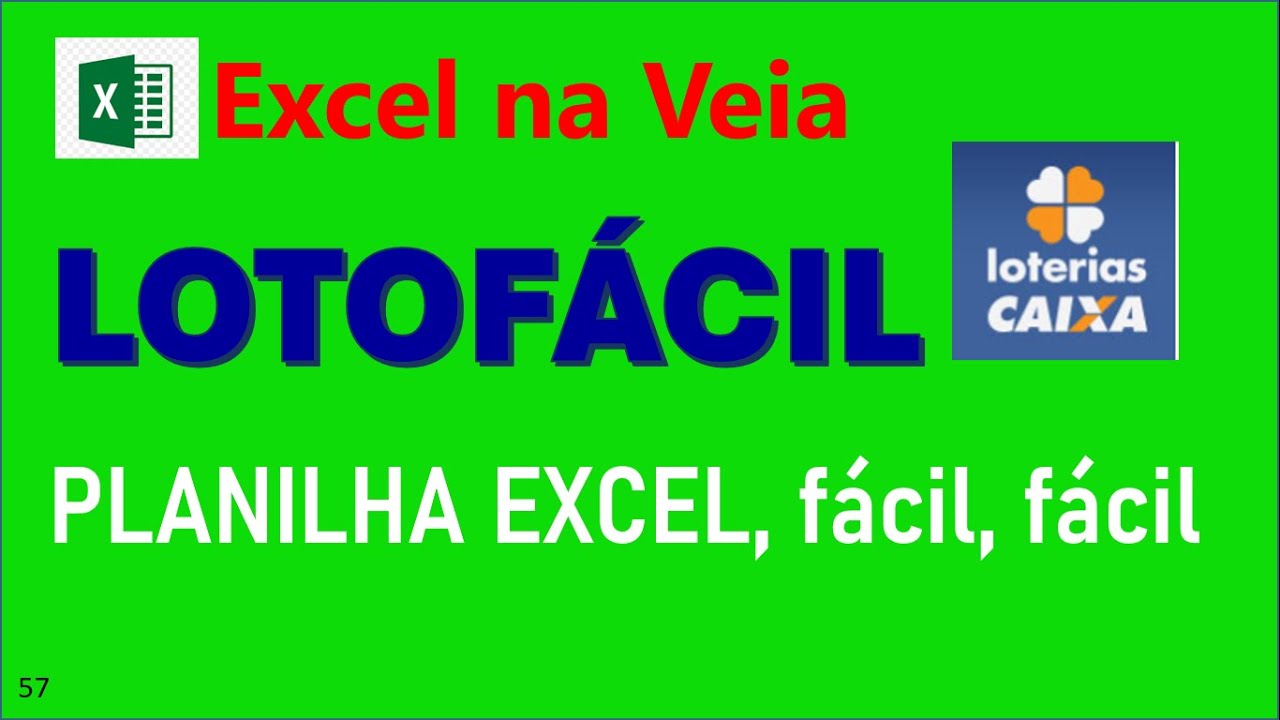 Lotofácil planilha Excel. Fácil, fácil!