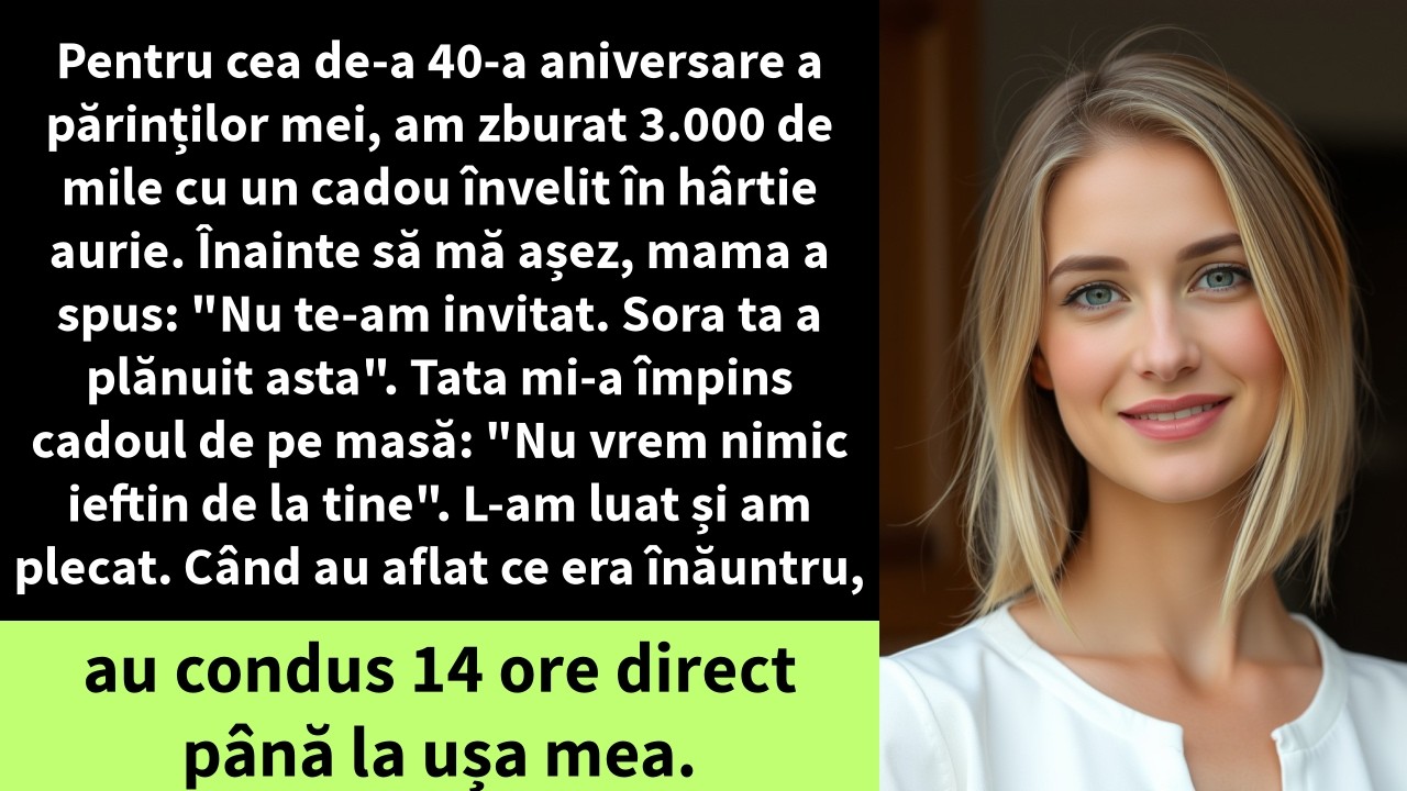 Pentru cea de-a 40-a aniversare a părinților mei, am zburat 3.000 de mile cu un cadou învelit în