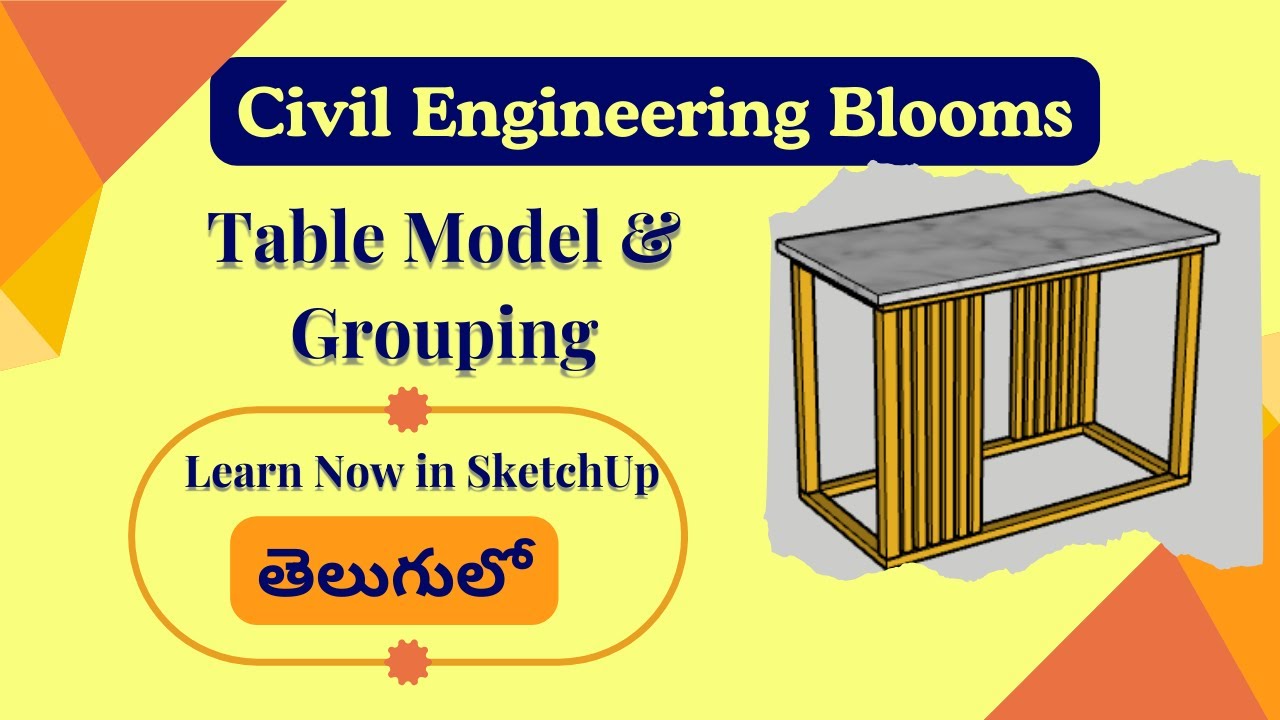 11.Coffee Table modeling in SketchUp made easy😊