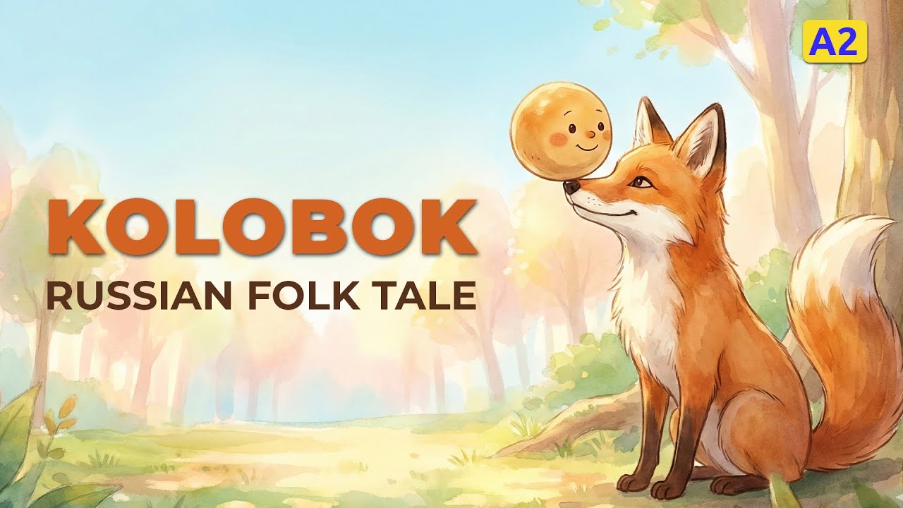 Russian Story for Beginners (A1-A2): Kolobok | English Subtitles