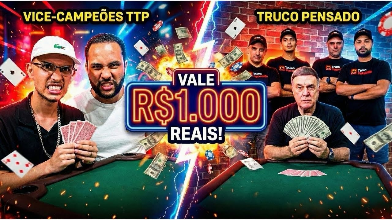 Truco Valendo R$1.000,00 | Truco Pensado x Vice-Campe&otilde;es do TTP - Melhor de 5 partidas 