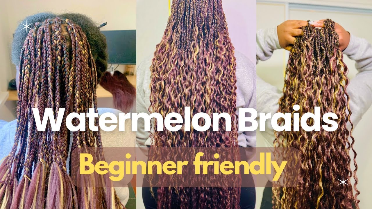 How to Make Watermelon Braids | Step by Step Braid Tutorial #watermelonbraids