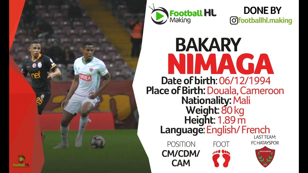 Bakary Nimaga / CM / 24 y.o. / inStat-supporting video