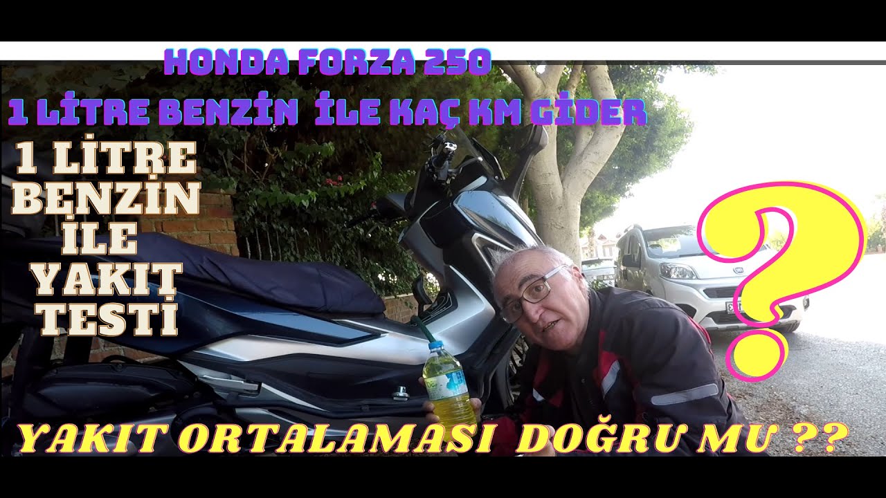 HONDA FORZA 250 YAKIT TESTİ. 1 LİTRE BENZİN İLE KAÇ KM GİDİLİR ???ÇOK ŞAŞIRACAKSINIZ ..MOTOVLOG