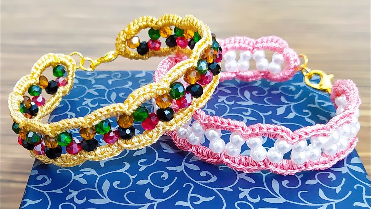 Easy Beaded Crochet Bracelet | Beginner Friendly & Perfect to Sell! Making Jewelry at Home