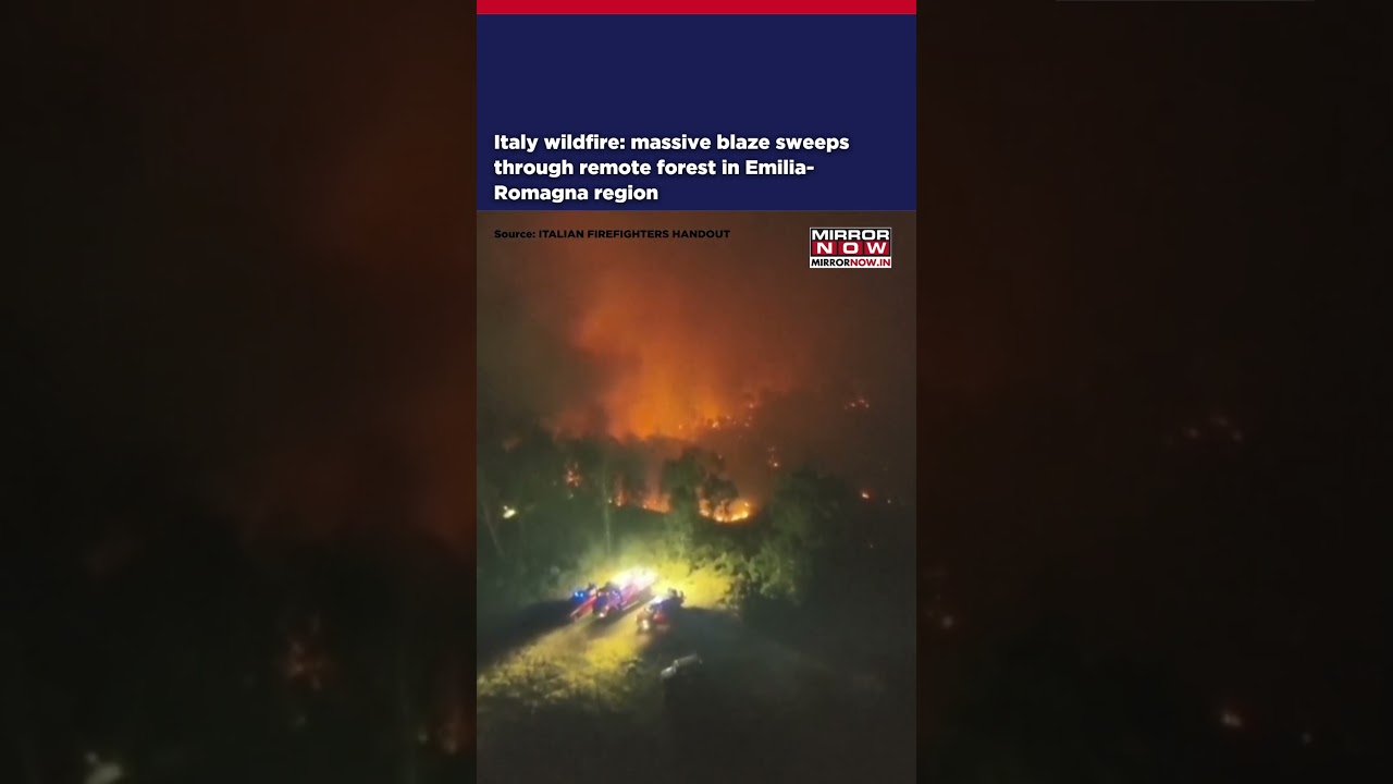 Italy Wildfire: Massive Blaze Sweeps Through Remote Forest In Emilia-Romagna Region #shorts