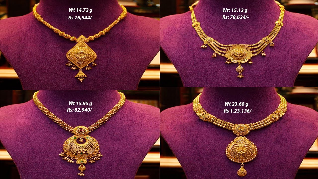 Gold Necklace Designs With WEIGHT And PRICE || Shridhi Vlog