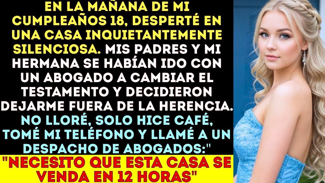 En mi cumpleaños número 18, mis padres reescribieron el testamento, así que le dije a mi abogada