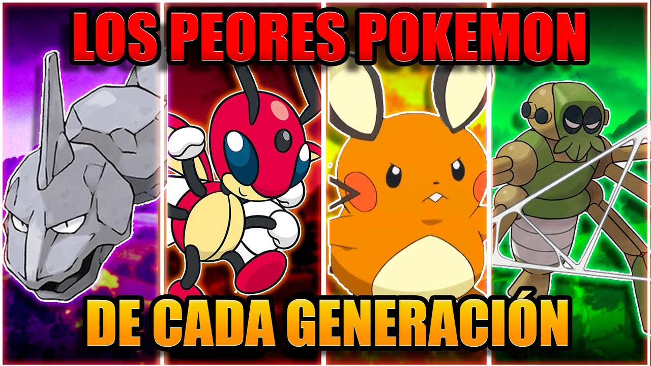 LOS PEORES POKÉMON de CADA GENERACIÓN