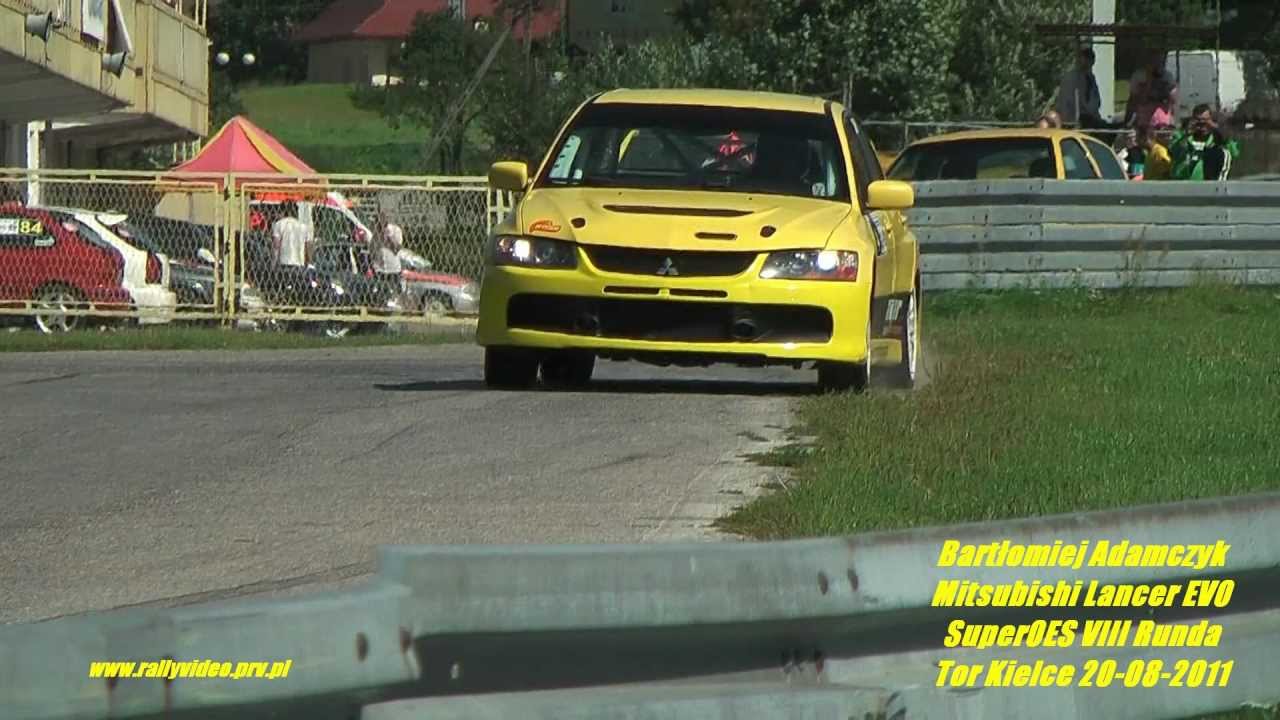 Bartłomiej Adamczyk Mitsubishi Lancer EVO - SuperOES 8 Runda Tor Kielce 20-08-2011