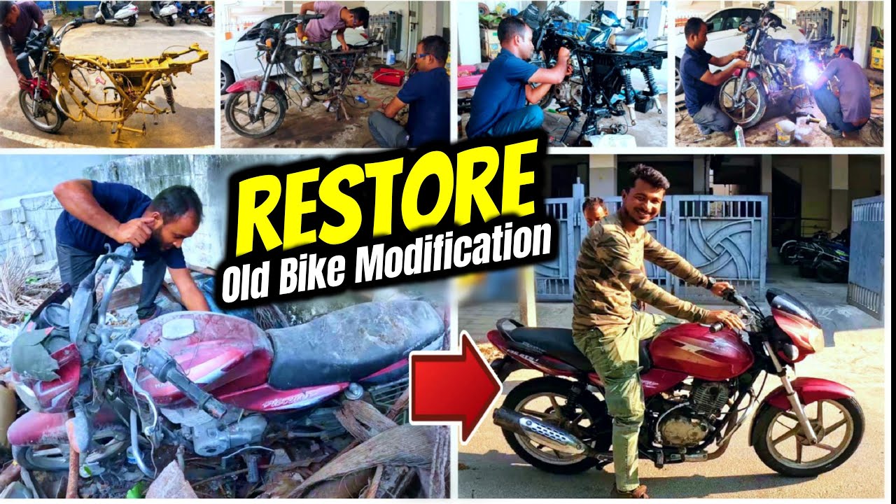Bike Modification | Restore Bajaj Discover Old | Bike Repairing| Making Old to New Bike @Roy Vlogs
