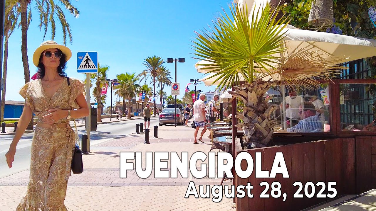 Fuengirola Walking Tour August 28, 2025 Costa del Sol Malaga Spain [4K]