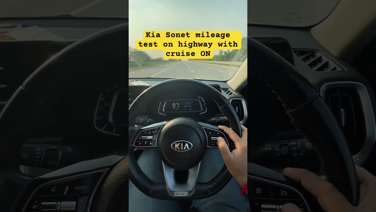 Amazing! Kia Sonet mileage test on highway with cruise enabled #kia #kiasonet #mileagetest #diesel