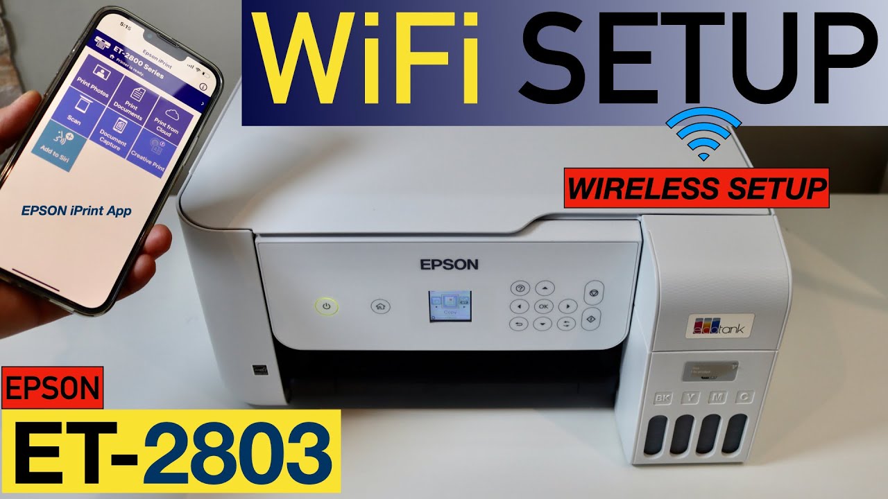 Настройка Epson EcoTank ET-2803 WiFi, подключение к домашней беспроводной сети.