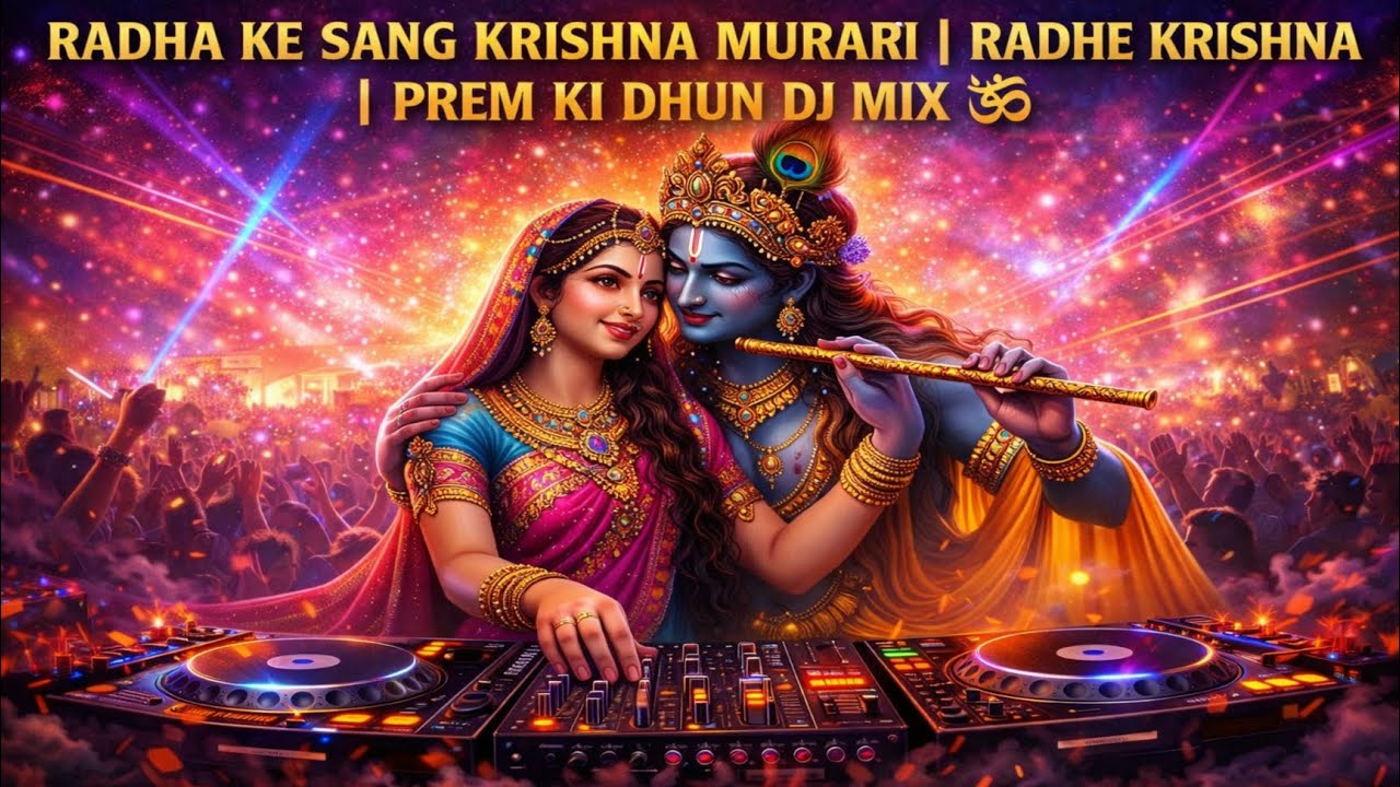 Radha Ke Sang Krishna Murari | Radhe Krishna | Prem Ki Dhun DJ Mix 🕉️