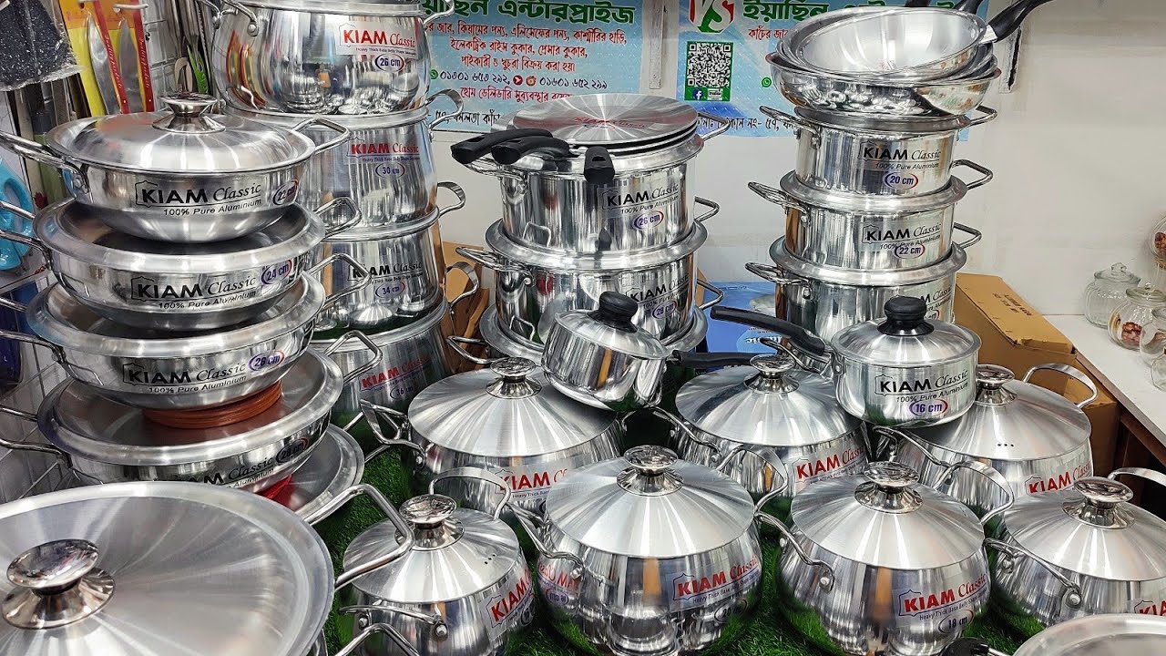 সকল চুলায় ব্যবহারের জন্য KIAM CLASSIC কড়াই, সসপ্যান,মিল্কপ্যান্, রোস্টপেন ও মাল্টিপেন কালেকশন