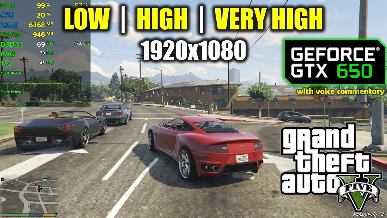 GTX 650 | GTA 5 / V — 1080p Normal (низкие), High и Very High настройки