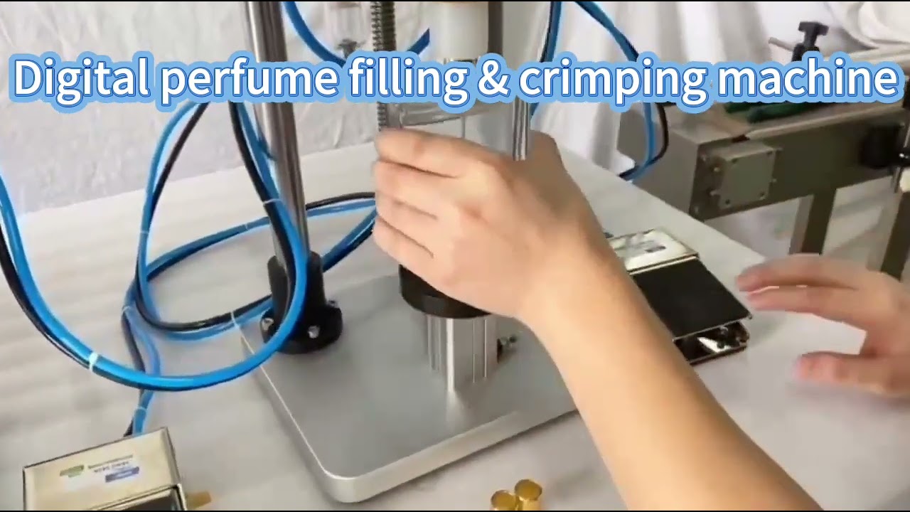 Perfume filling & crimping machine 