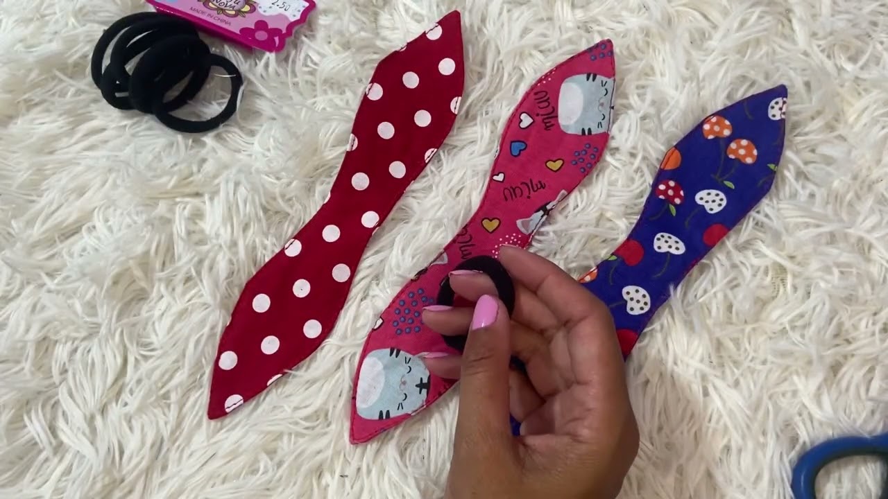 COMO FAZER LA&Ccedil;O PARA SCRUNCHIE ⭐️ COSTURA CRIATIVA PARA INICIANTE