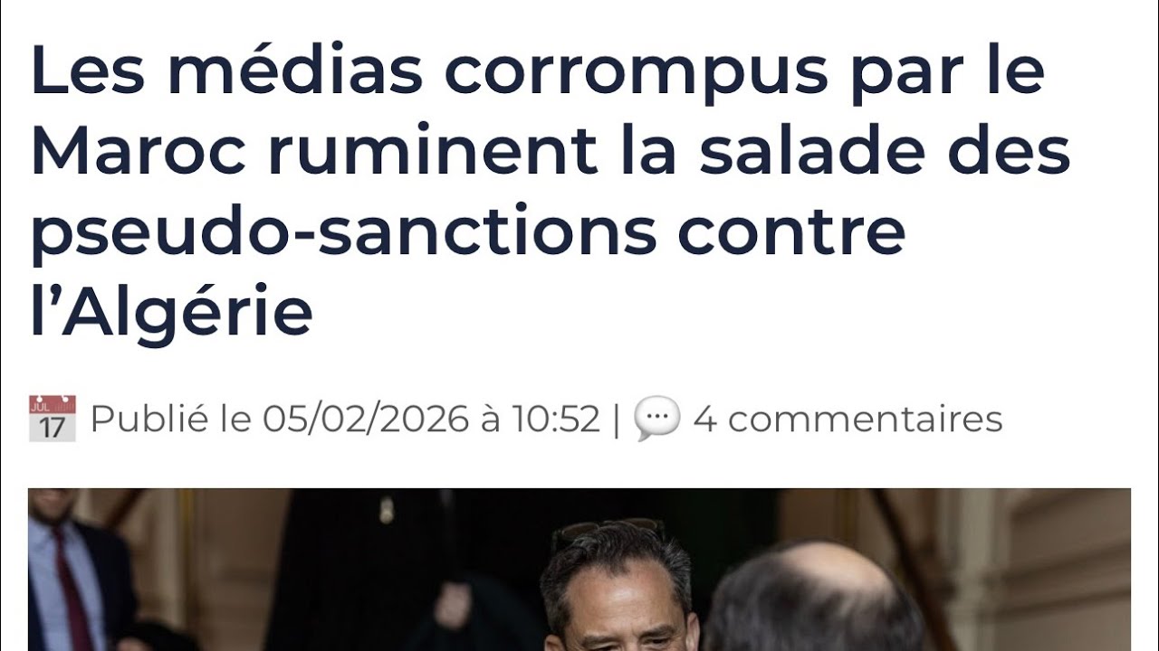 La Maroc toujours sous protectorat pense que l’Algérie pays souverain est sous pression 🤦‍♀️
