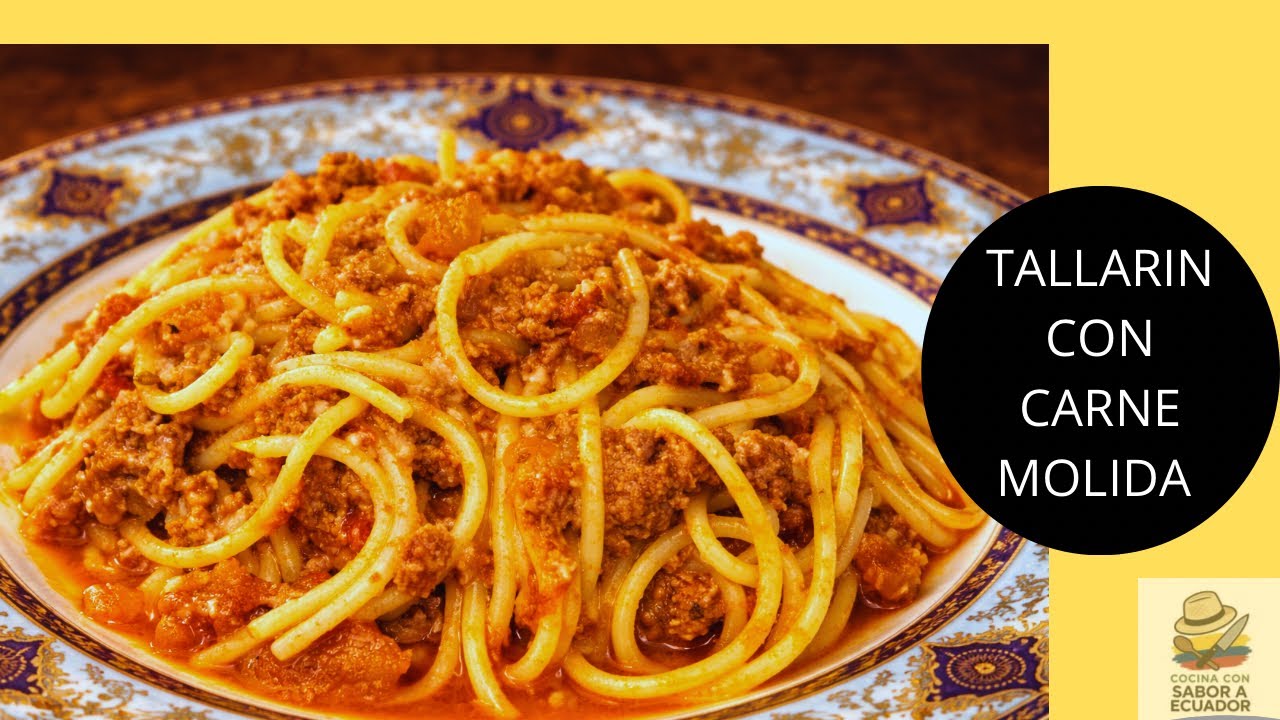 Delicioso Tallarín con Carne Molida - Fácil, Rápida y Natural / Cocina Ecuatoriana 