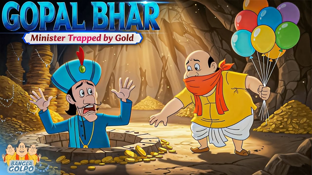 গোপালের সিক্রেট সোনার গুহা! 🪙 মন্ত্রী ফাঁদে, গোপাল হল বেলুনম্যান 🎈 | Funny Adventure