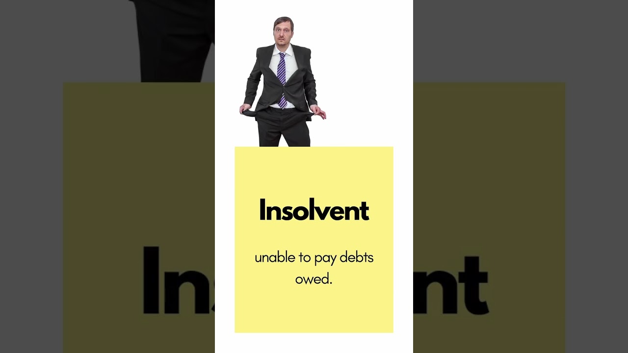 Insolvent #english #vocabulary #learnenglish #englishgrammar #words #dictionary #insolvency