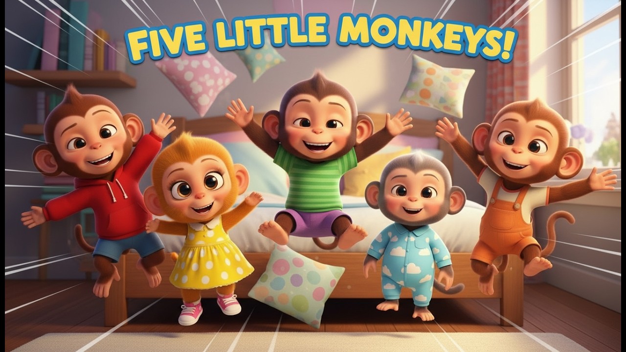 Five Little Monkeys + More Nursery Rhymes & Kids Songs | TIKI FUN KIDS