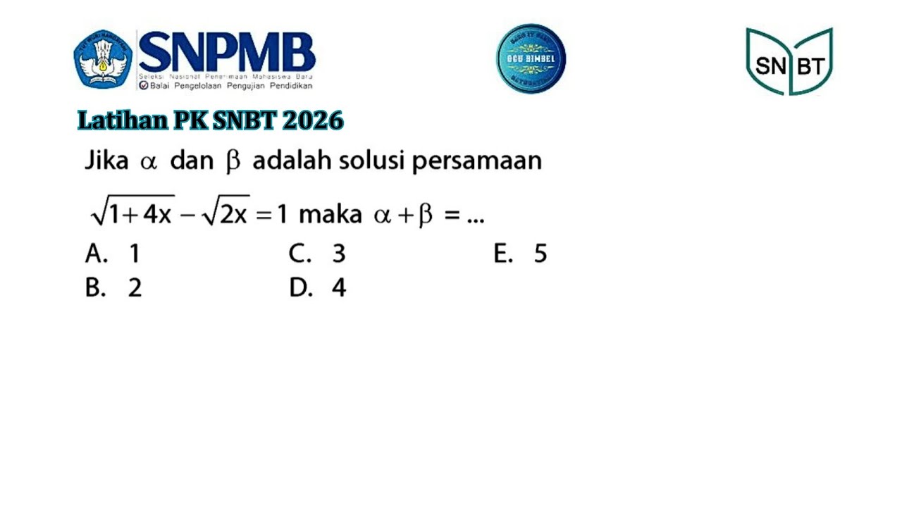 Persamaan Bentuk Akar #utbk2026 #snbt2026
