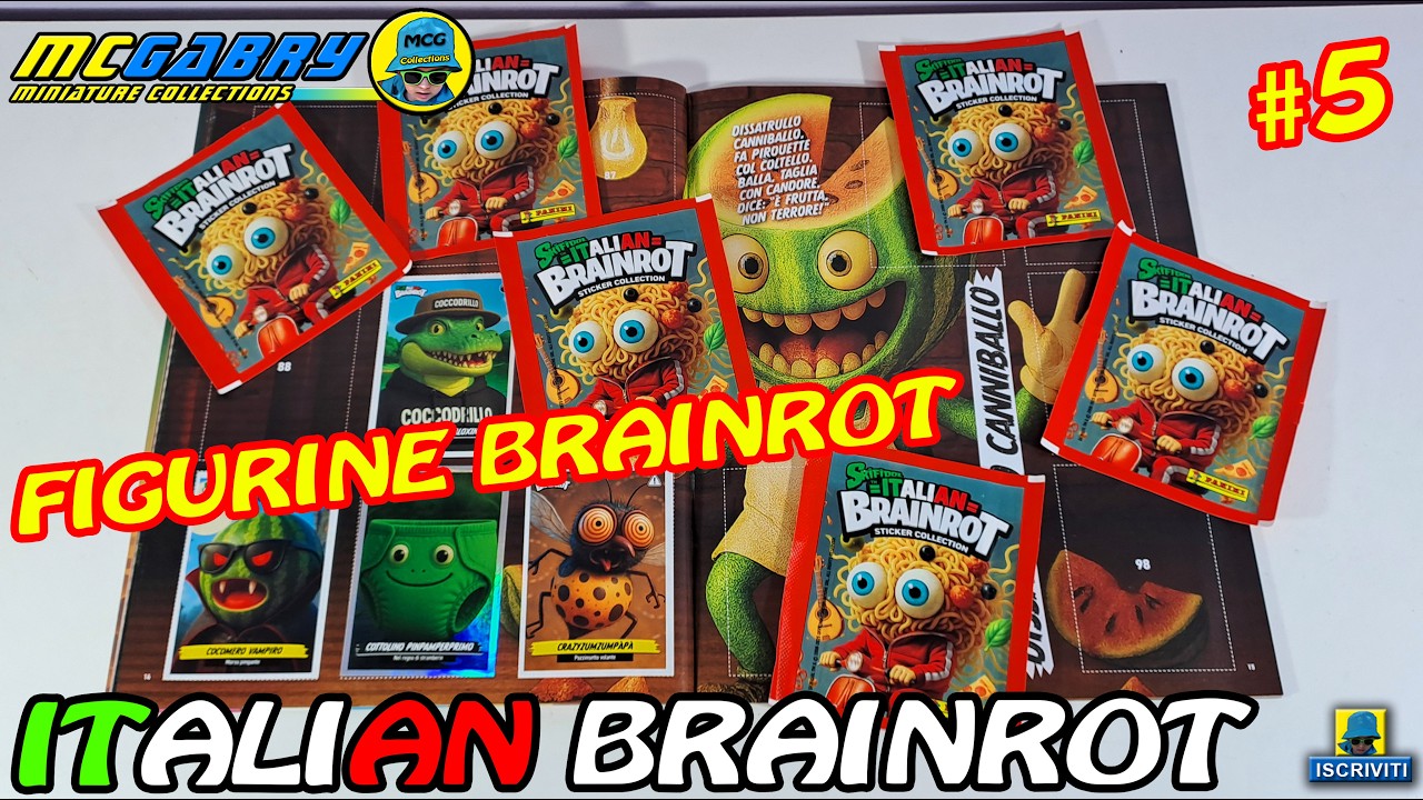 SKIFIDOL ITALIAN BRAINROT STICKER COLLECTION N.5 TRIPPI TROPPI-ALBUM BRAINROT PANINI