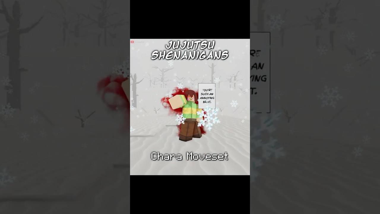 CHARA MOVESET IN JUJUTSU SHENANIGANS #roblox #jjk #jujutsukaisen #memes #shorts #anime