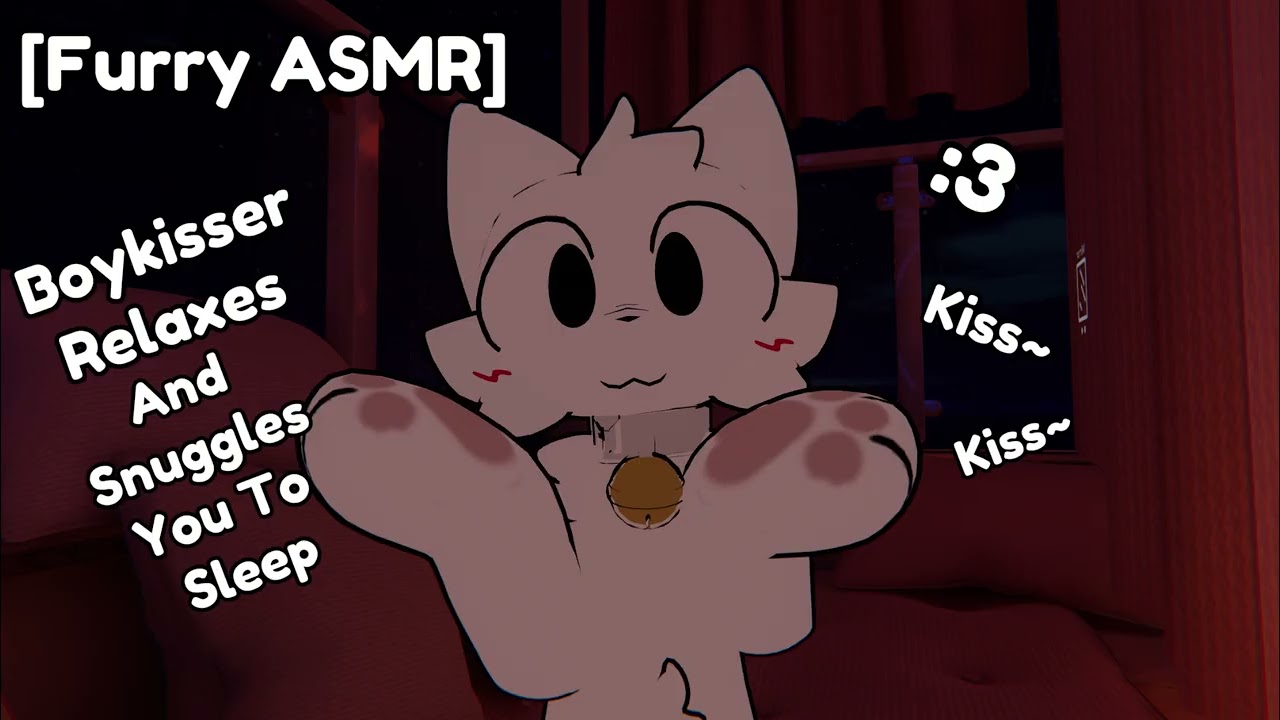 [Furry ASMR] Boykisser relaxes you/snuggles you to sleep :3 (kissing sounds)
