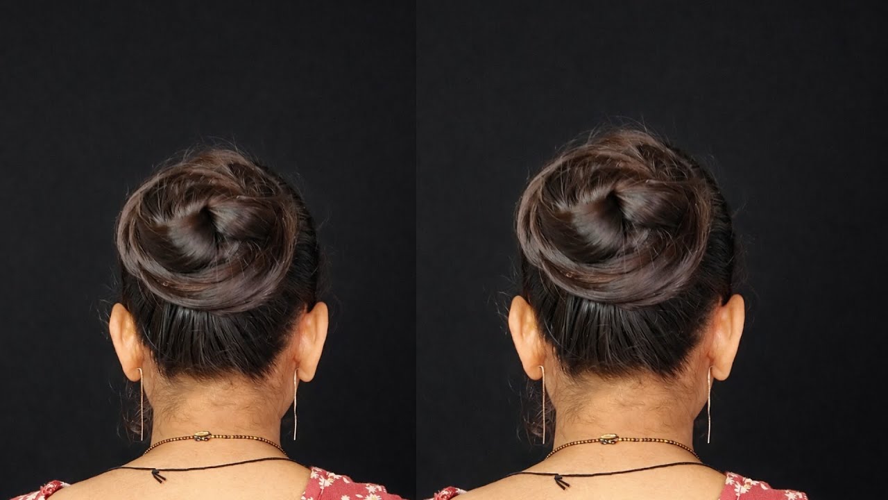 Most trending hair style 2026/simple bun hairstyle/wadding & party hairstyle/ very easy hair bun