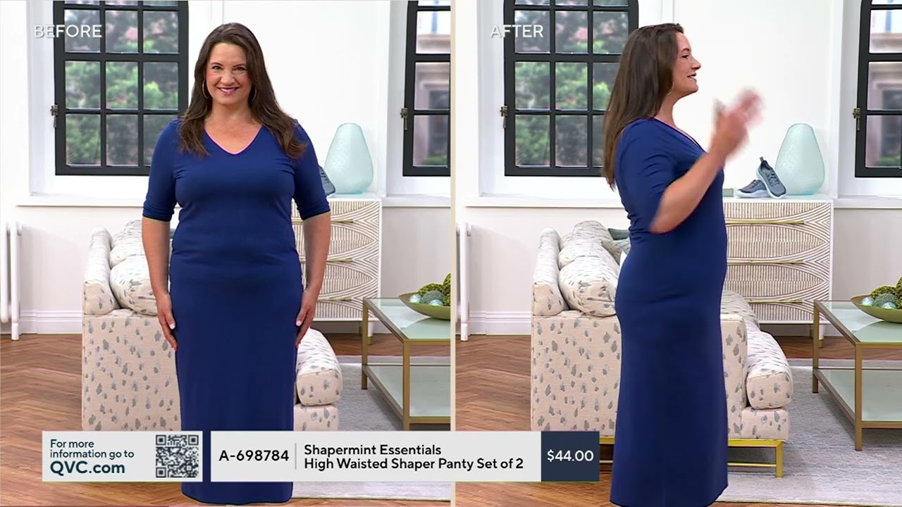 Shapermint Essentials High Waisted Shaper Panty Set of 2 on QVC