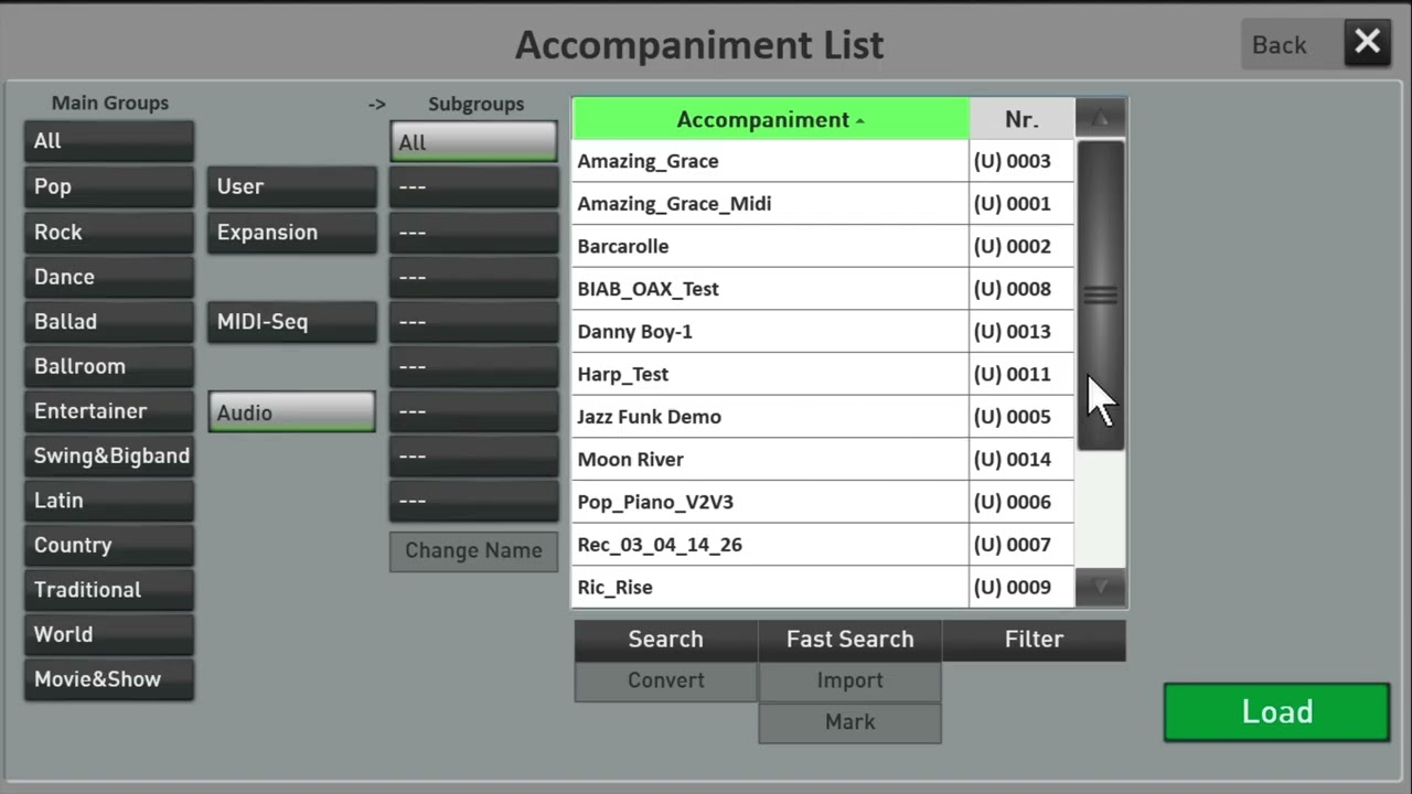 Transfer an Audio File From Wersi OAX to Your Computer