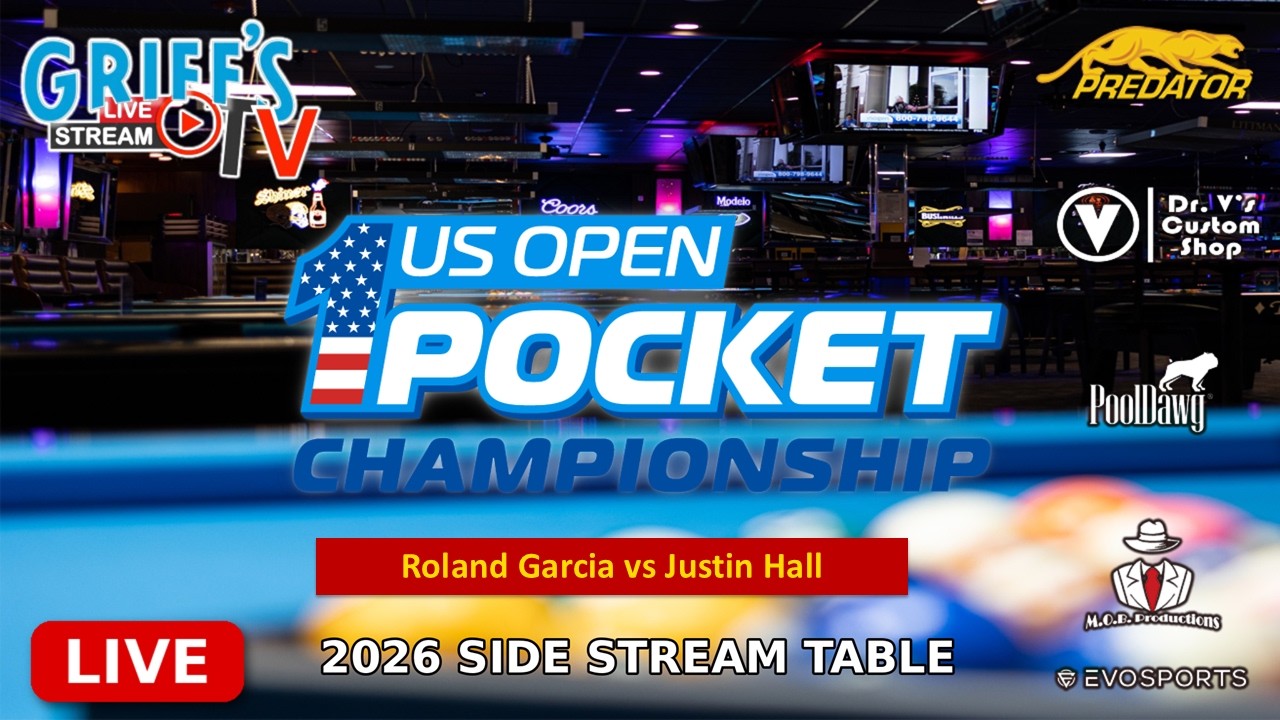 ROLAND GARCIA vs JUSTIN HALL - GRIFF'S BAR & BILLIARDS - TABLE 22 | EvoSports