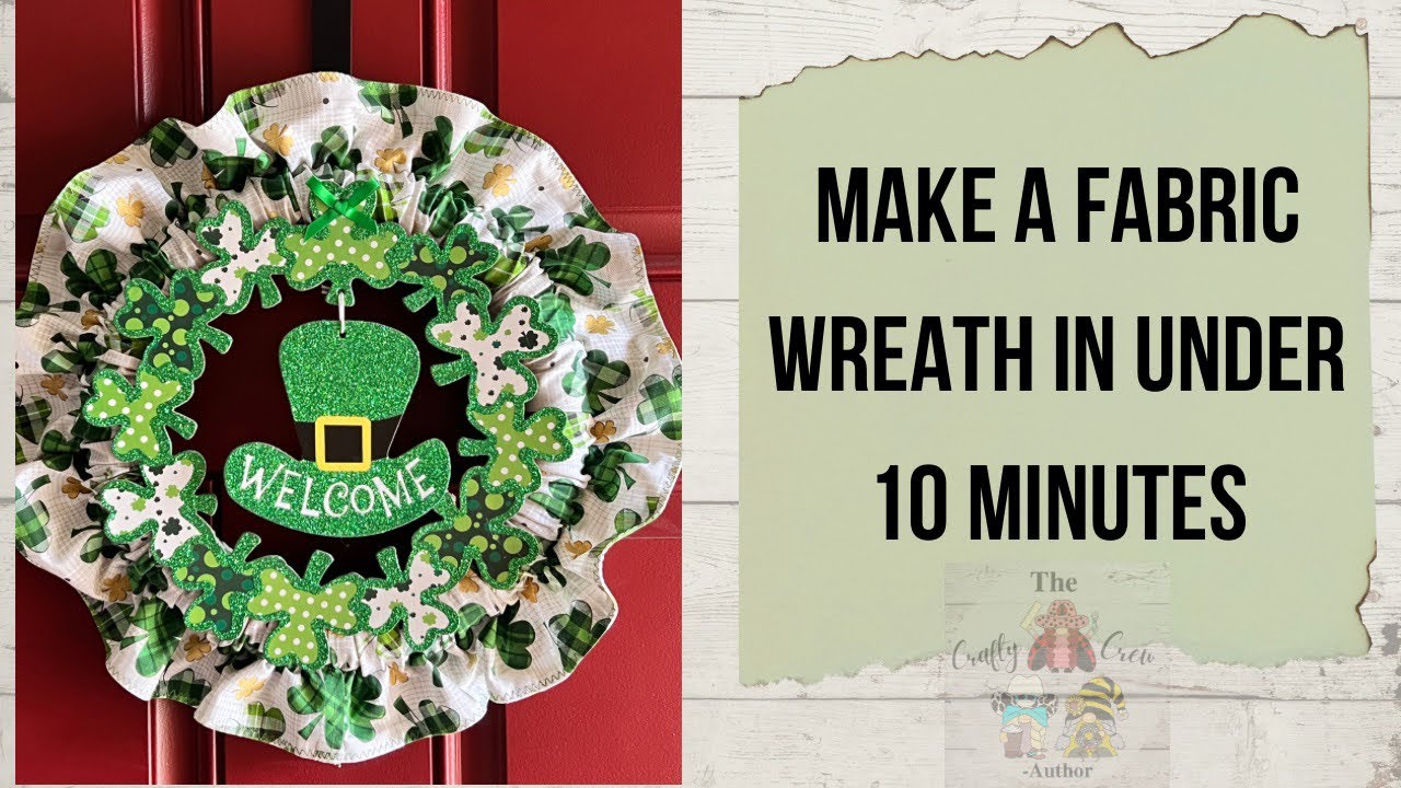 Make A Fabric Wreath In Under 10 Minutes